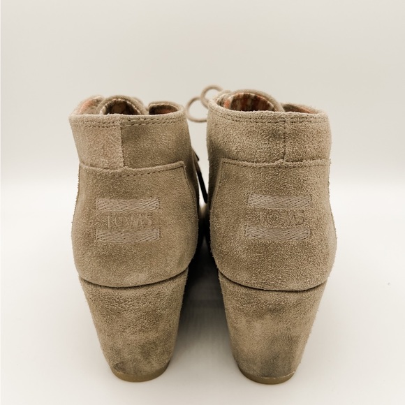 Tom's Suede Wedge Booties - Picture 3 of 6